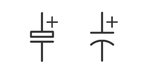 Polarized Capacitor Schematic Symbol.png